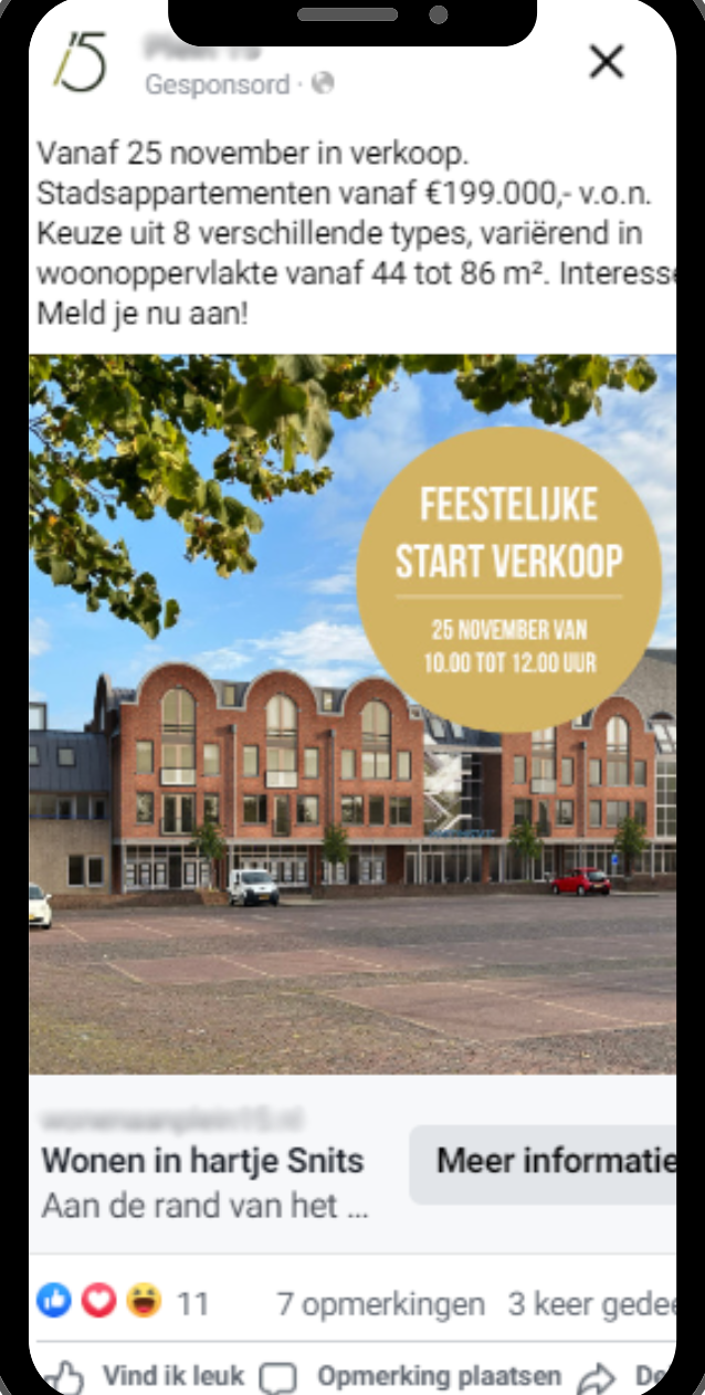 Voorbeeld advertentie vastgoedmarketing