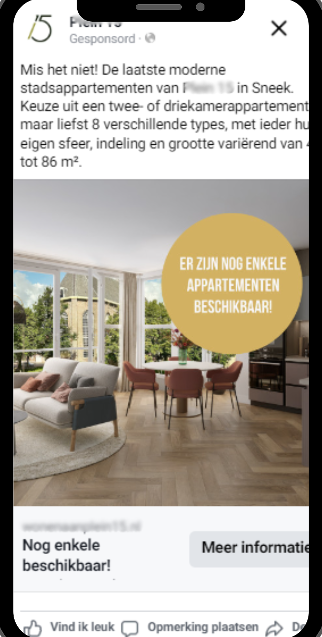 Voorbeeld advertentie vastgoedmarketing